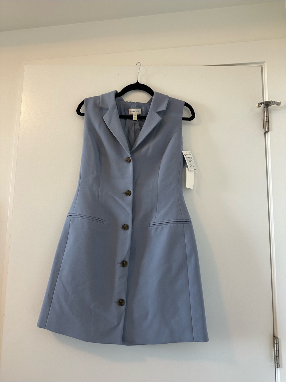 Sleeveless Tailored Dress in Light Blue by Zara